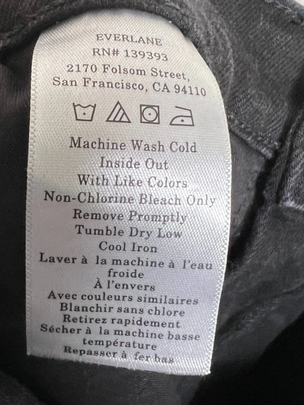 Everlane The Way High Jean in Coal Size 26R NWOT